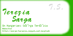 terezia sarga business card